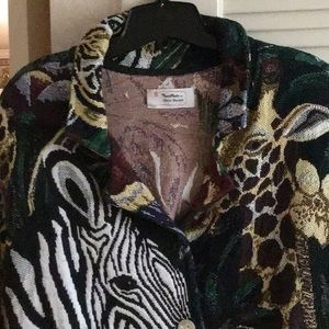 Ladies jacket - handmade with animal motif